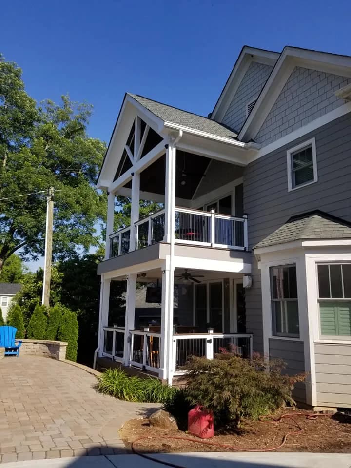 Two-Story Deck & Porch Addition — Structural Addition by The Rapalo Group in Ballantyne, Charlotte